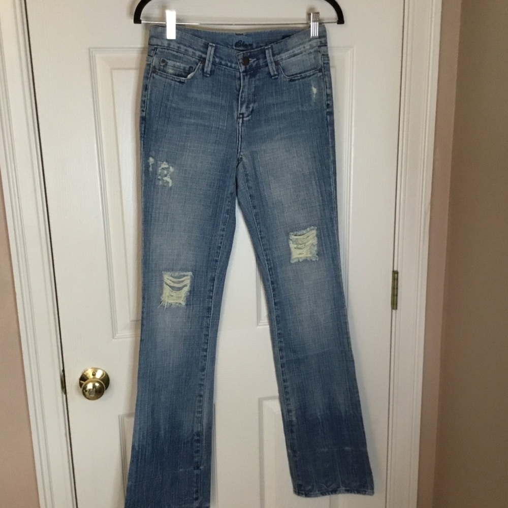 Sacred Blue Candice Low Rise Slight Flare Galaxy Jeans - NWT - 26